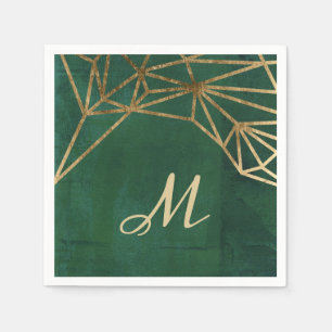 Gold and Green Jungle Web Napkin