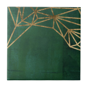 Gold and Green Jungle Web Tile