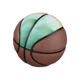 Gold and Green Marbled Mini Basketball