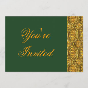 Gold and Green Party Invitation