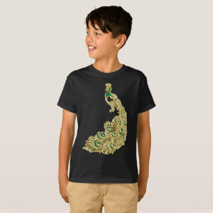 Gold and green peacock glimmering brightly T-Shirt