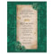 Gold and Green Quinceanera DIY Scroll Invitations
