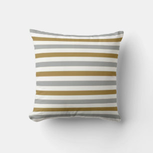 Gold and Grey Monogram Pillow