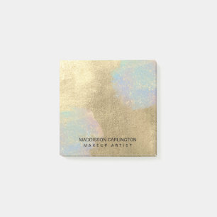 Gold And Iridescent Glitter Texture Post-it Notes
