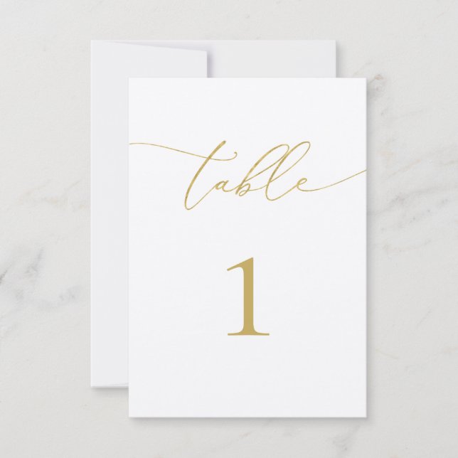 Gold and Ivory Table Numbers (Front)