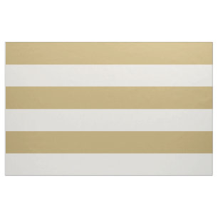 Gold and Ivory Wide Stripes Large Scale Fabric