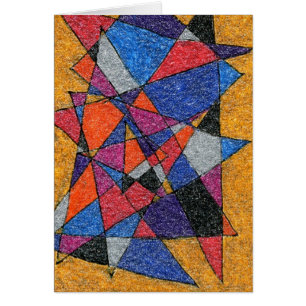 "Gold and Jewels" Abstract Design Greeting Card