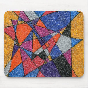 "Gold and Jewels" Abstract Design Mousepad