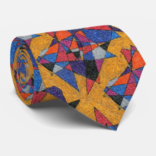 "Gold and Jewels" Abstract Design Tie