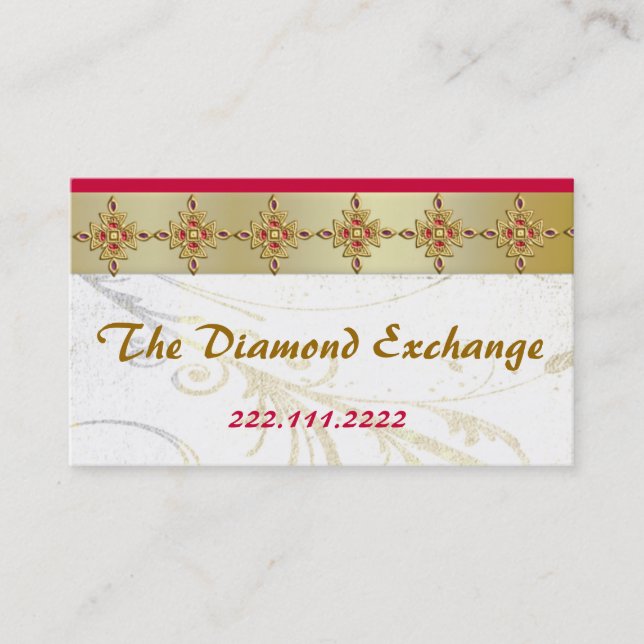 Gold and Jewels Business Card (Front)