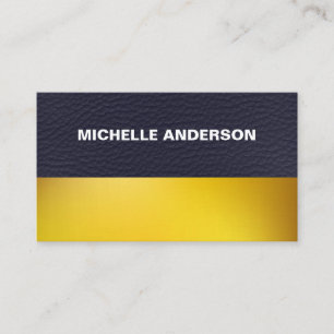 Gold and Leather Business Card