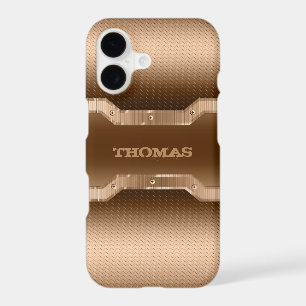 Gold And Light Brown Brushed Metal Look