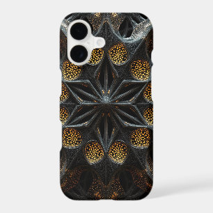 Gold and Midnight Blue Intricate Geometric Mandala