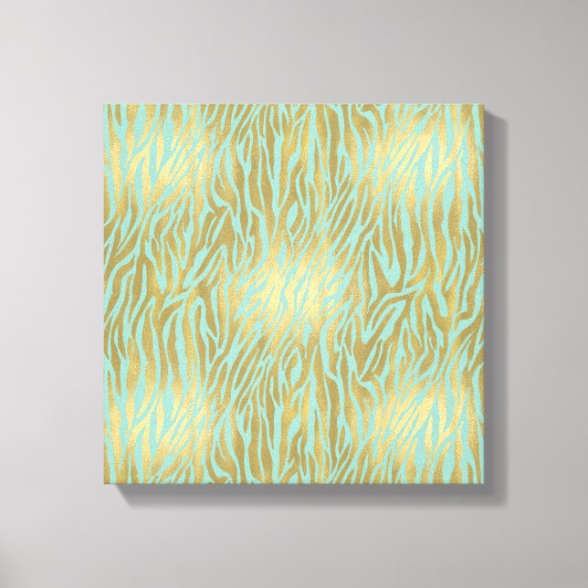 Gold and Mint Zebra Print (Front)