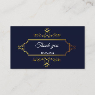 Gold and Navy Blue Indian Style Envelope Enclosure