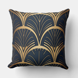 Gold and Navy Cushion