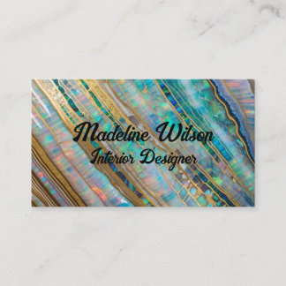 Gold and Opal Business Card