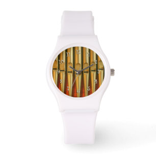Gold and orange pipes watch