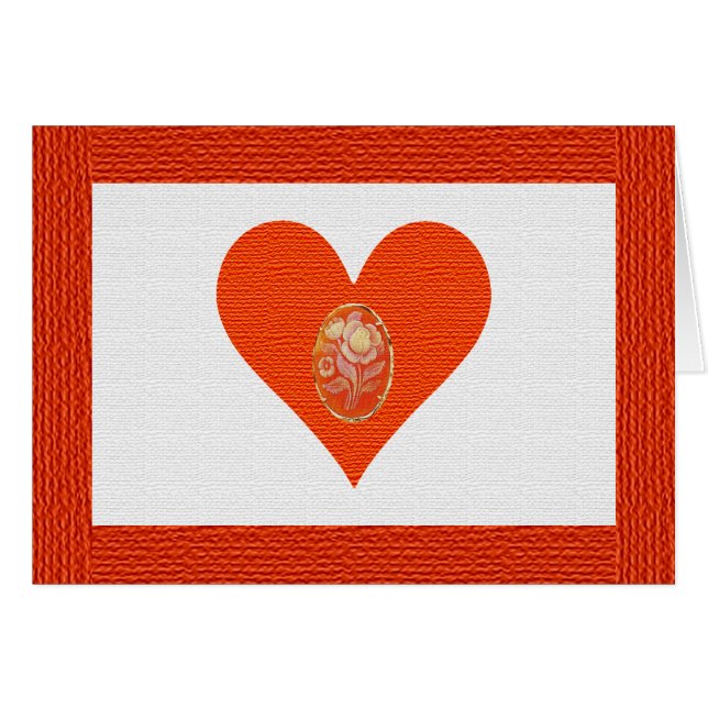 Gold and Orange Vintage Cameo (Front Horizontal)