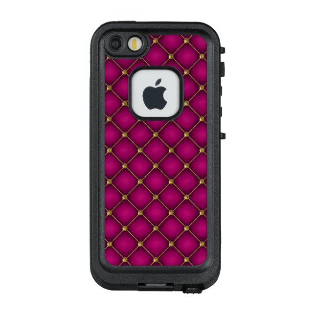 Gold and Orchid Tufted LifeProof iPhone 7 Case (Back)