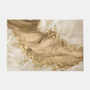 Gold and Pearl - Splatter and flow Doormat