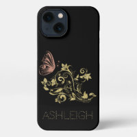 Gold and Pink Sparkle Butterfly Personalised