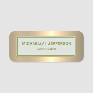 Gold And Platinum Colour: Luxury Elegant And Moder Name Tag