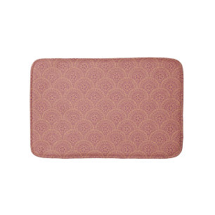 Gold and purple mandala waves pattern bath mat