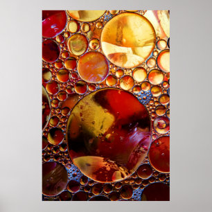 Gold and red dots poster