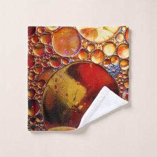 Gold and red dots wash cloth