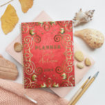 Gold And Red Elegant Classic Baroque Year Planner<br><div class="desc">Unique personalised planner design featuring and elegant baroque ornamental frame on a red background. The text is fully customisable. To change it use the Personalise option. For more changes,  such as changes to the font,  font colour or text layout,  use the Edit design tool option.</div>