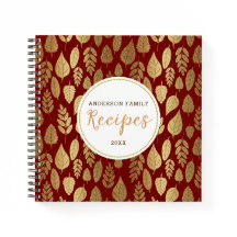 Gold and Red Leaf Pattern