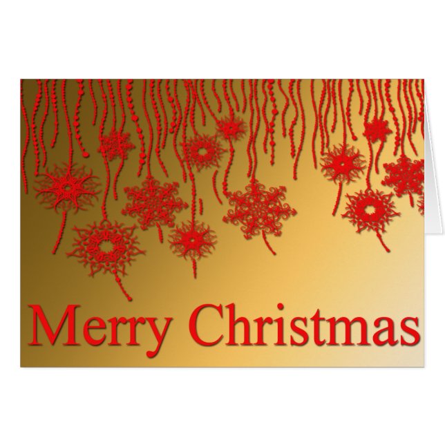 Gold and Red Merry Christmas (Front Horizontal)