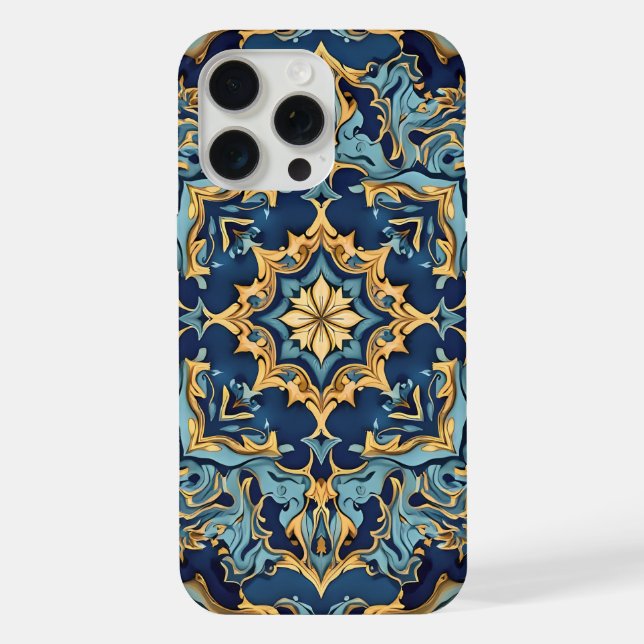 Gold and ruby ​​engraving iPhone case (Back)