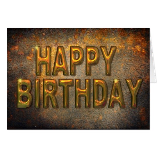Gold and Rust Card