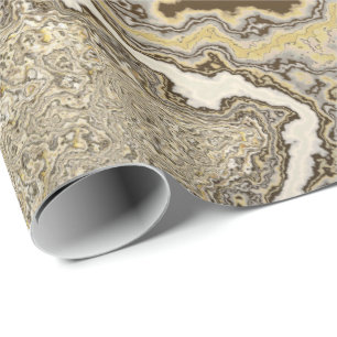 Gold and Sandstone Egg Wrapping Paper