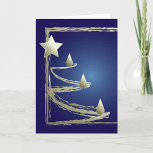 gold and sapphire holiday card