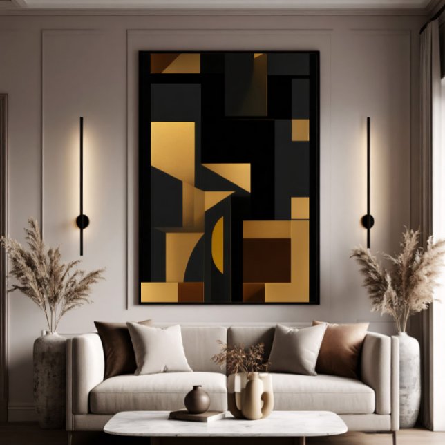 Gold and Shadow: The Dance of Forms Poster (Creator Uploaded)