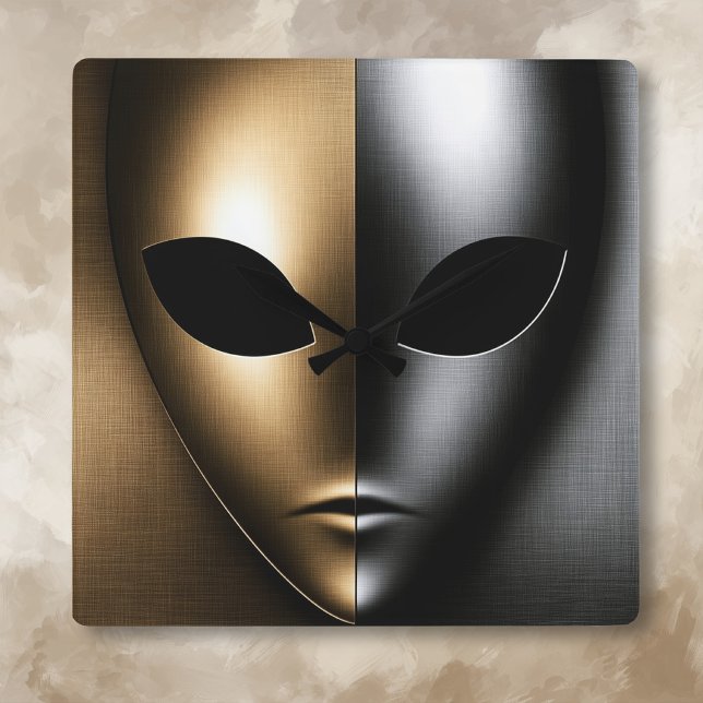 Gold and Silver Alien Face Clock (Creator Uploaded)