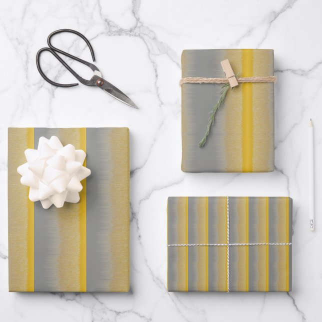 Gold and Silver Assembly  Wrapping Paper Sheet (Front)