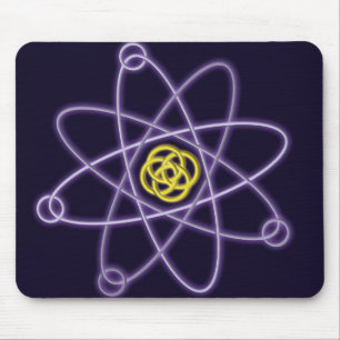 Gold and Silver Atomic Structure Science Mouse Mat