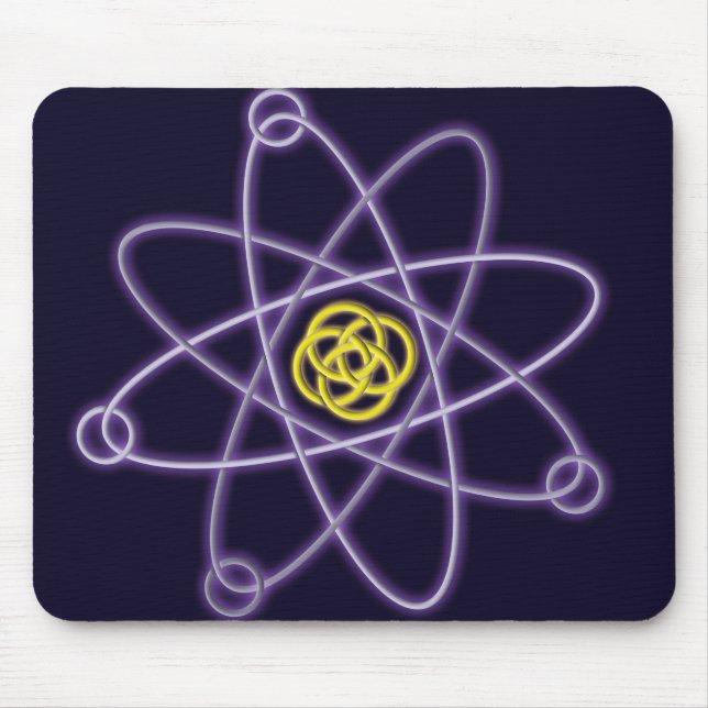 Gold and Silver Atomic Structure Science Mouse Mat (Front)