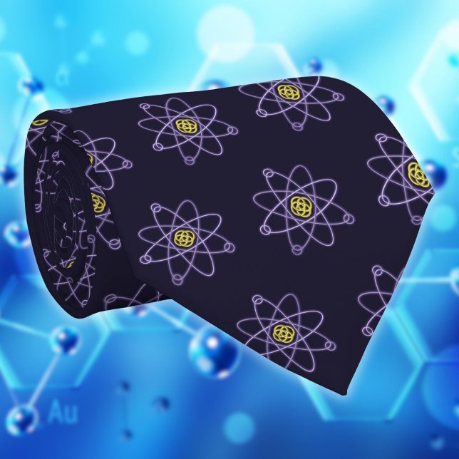 Gold and Silver Atomic Structure Science Tie (Gold and Silver Atomic Structure Science Tie)