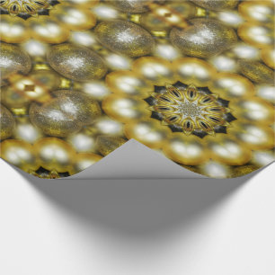 Gold and Silver Baubles Christmas Wrapping Paper