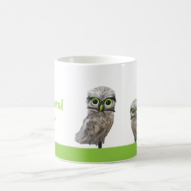 Gold and Silver Burrowing Owl Decor Coffee Mug (Center)