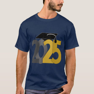 Gold and Silver Class of 2025 Graduation T-Shirt