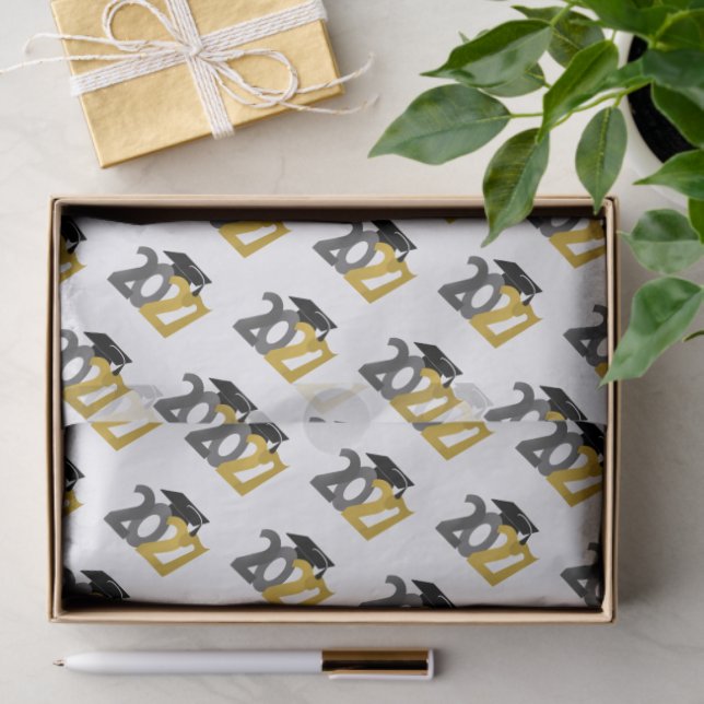 Gold and Silver Class of 2027 Graduation Tissue Paper (Gift)