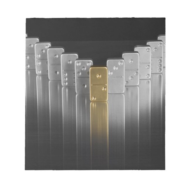 Gold and silver dominoes notepad (Front)