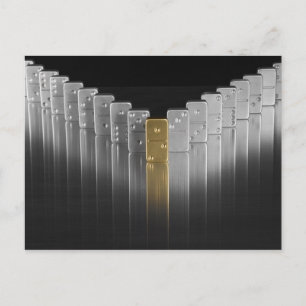 Gold and silver dominoes postcard