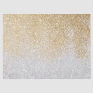 Gold and Silver Glitter Ombre Luxury Design Tissue Paper